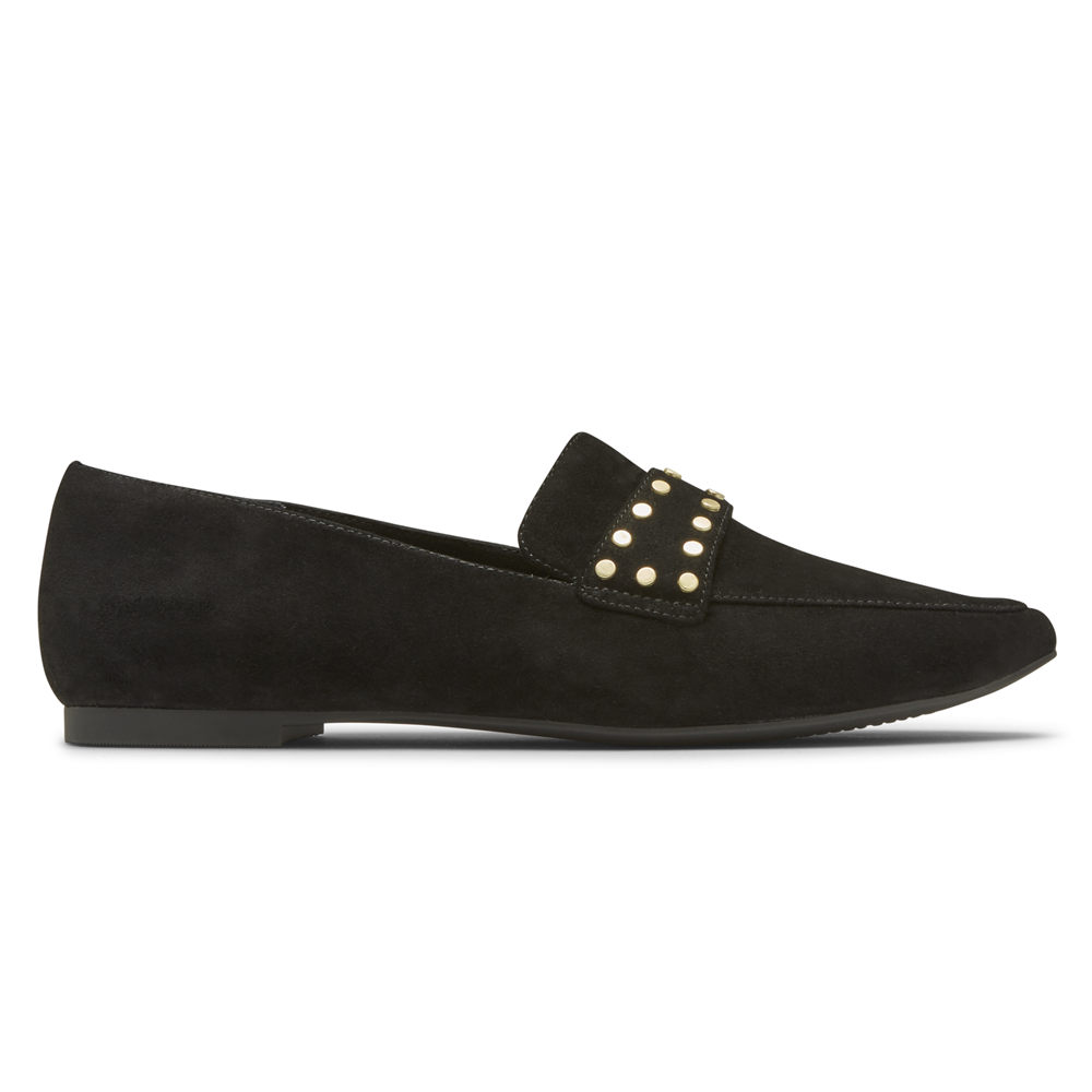 Rockport Loafers Dame Svart - Total Motion Laylani Studded - NSFY51483